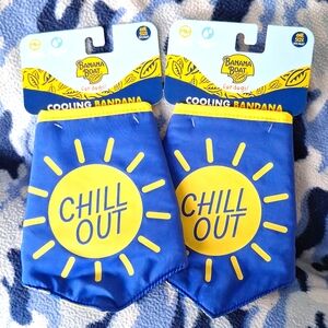 Set of two Banana Boat Cooling Dog Bandanaa